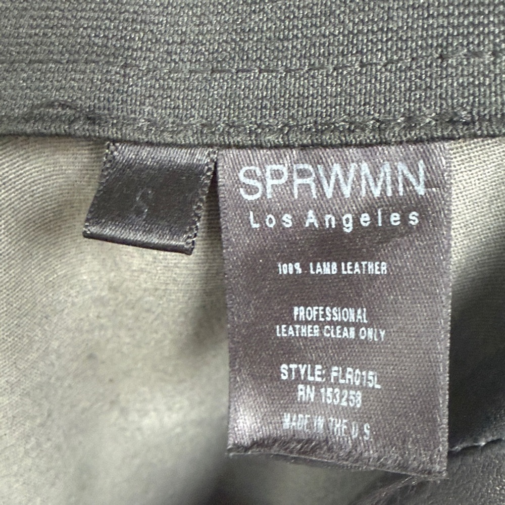 SPRWMN BLACK LEATHER ANKLE FLARE - Picture 10 of 11